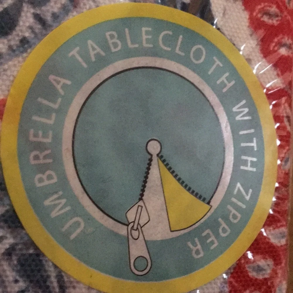 New Arlee Umbrella Tablecloth w Zipper & 4 Napkins